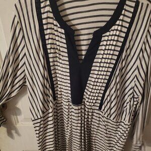 MISSY Senora Courant - Navy and White striped knit